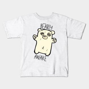 Adorable Bear-ly Awake Kids T-Shirt